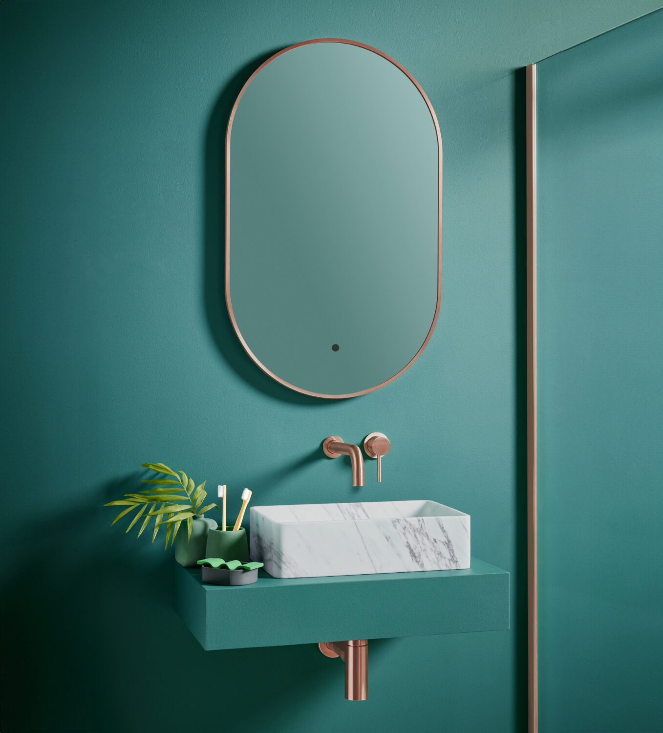 Aubry 500x800mm LED Mirror Brushed Bronze