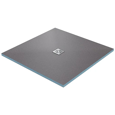 900mm x 900mm x 20mm Wetroom Tray with Square Centre Drain Kit