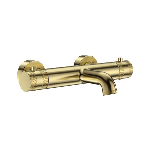 Kore Brushed Brass Wall Mounted Bath Filler