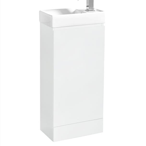 Waterproof 400mm Cloakroom Cabinet & Basin