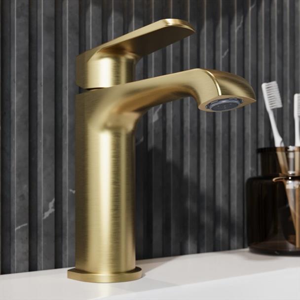 Tana Brushed Brass Mono Basin Mixer