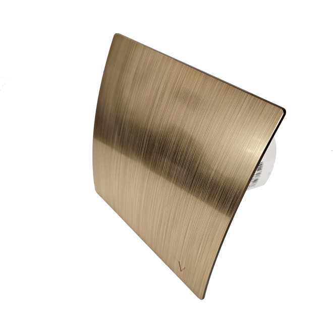 100mm Brushed Brass Extractor Fan with Timer
