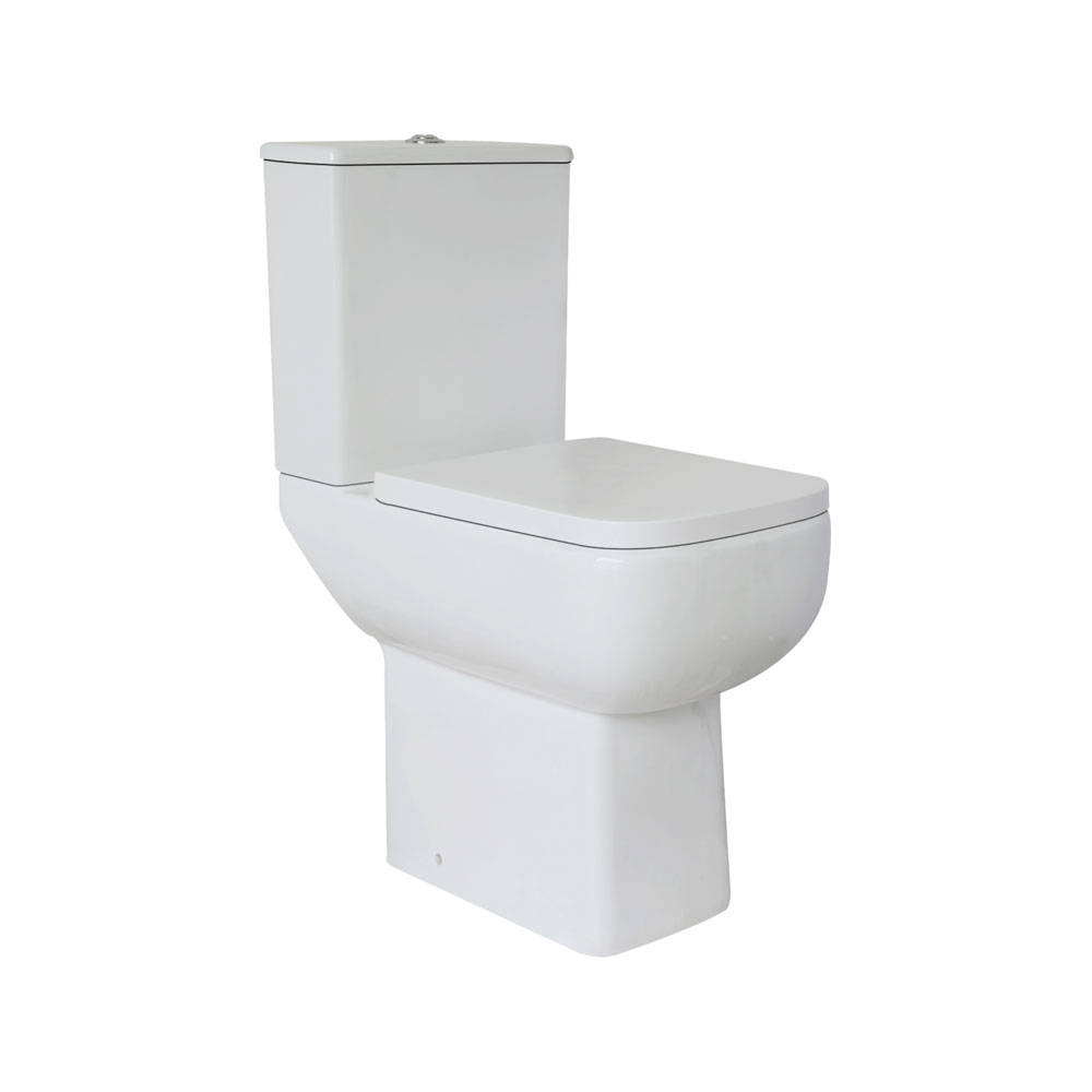 600 Comfort Height Open Back Pan, Cistern & Soft Close Seat