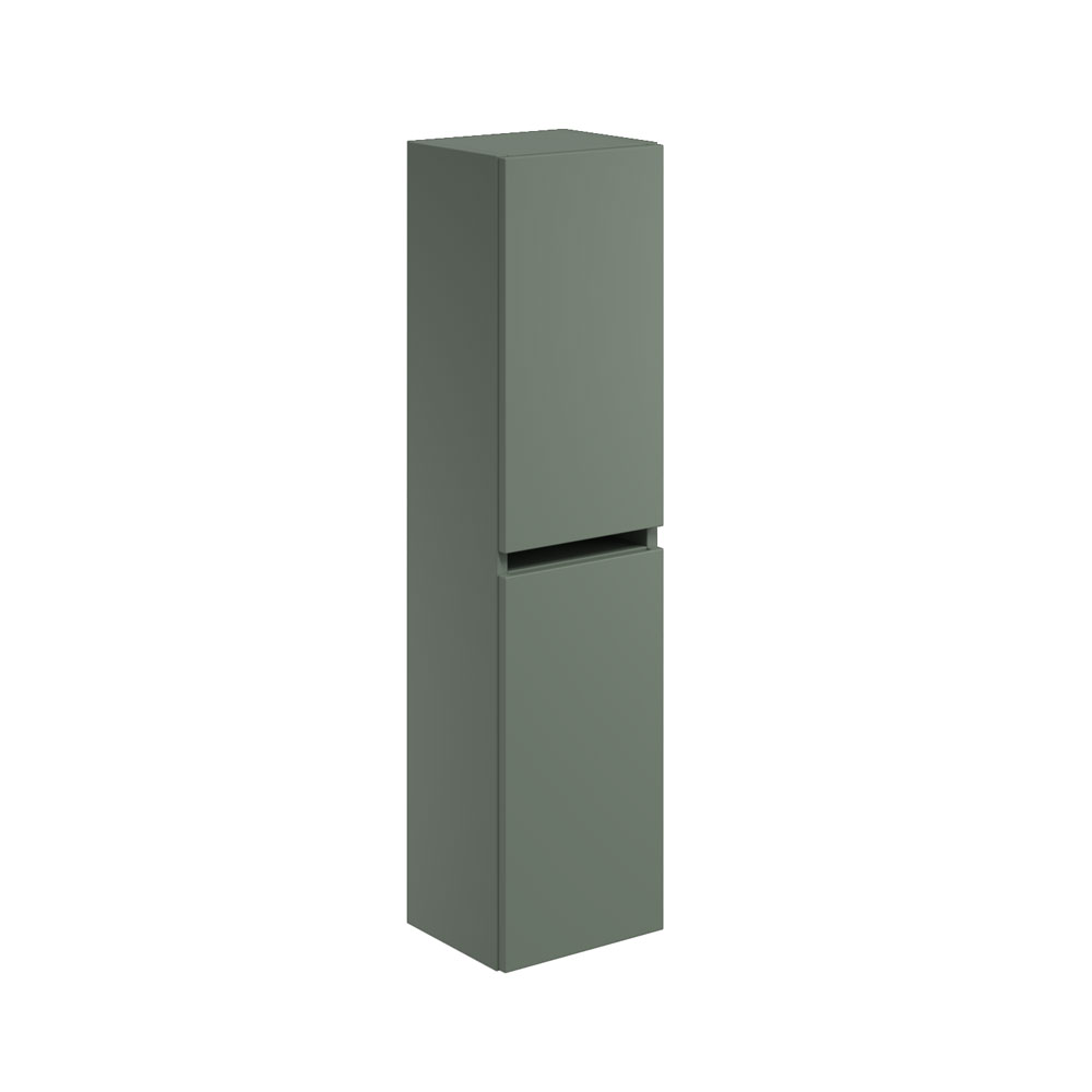 Aubry 1200mm Tall Boy Wall Hung Cabinet - Reed Green