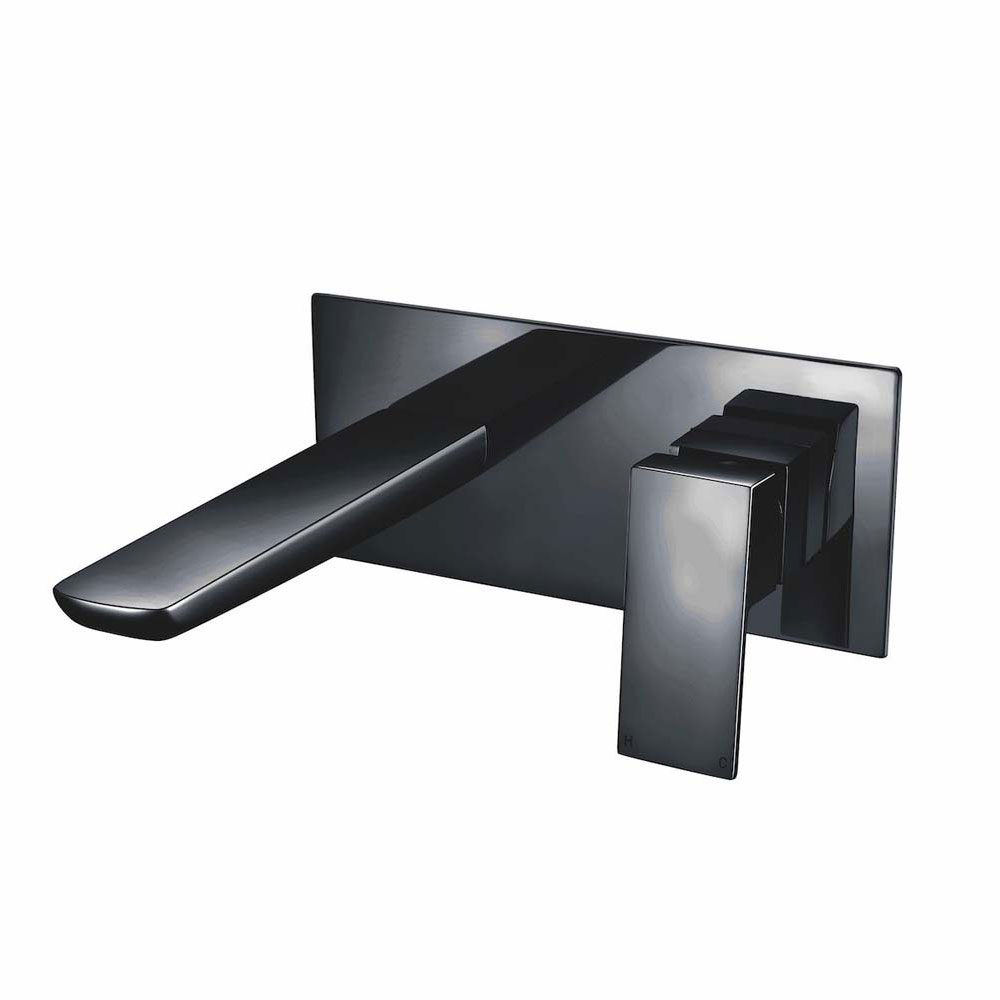 Amura Black Wall Mounted Basin Mixer