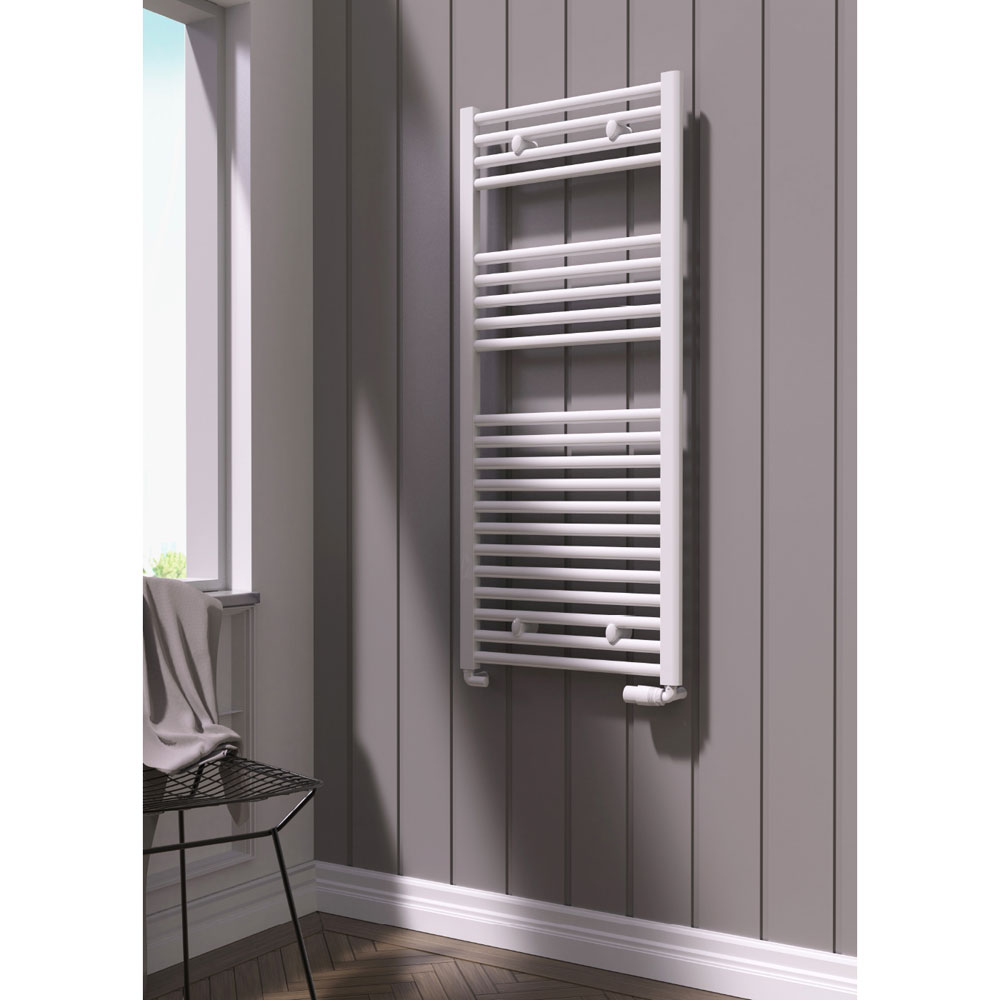 Diva 300 X 800 Towel Radiator White Flat