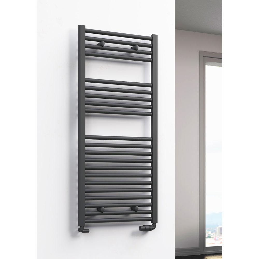 Diva 400 X 800 Towel Radiator Anthracite Flat