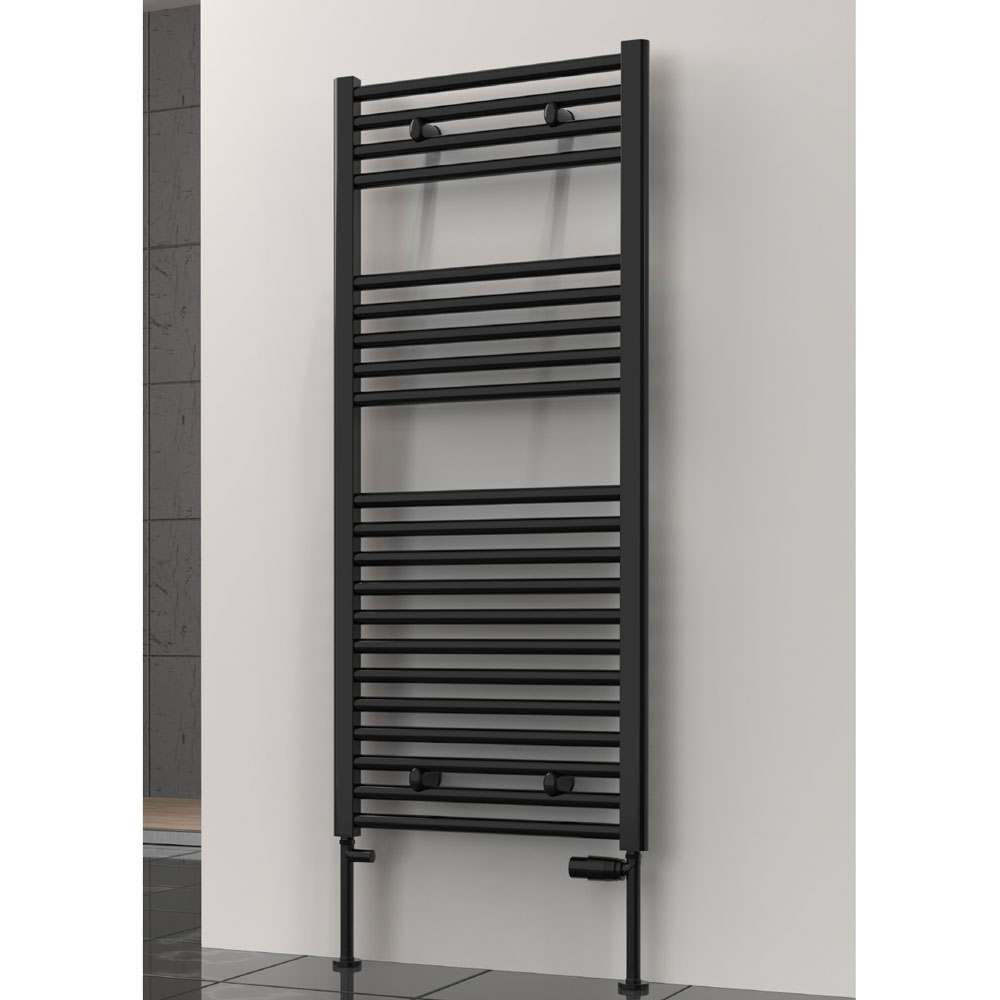 Diva 400 X 800 Towel Radiator Black Flat