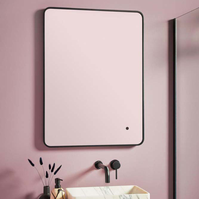 Albie 500x700mm Soft Edge LED Mirror in Black