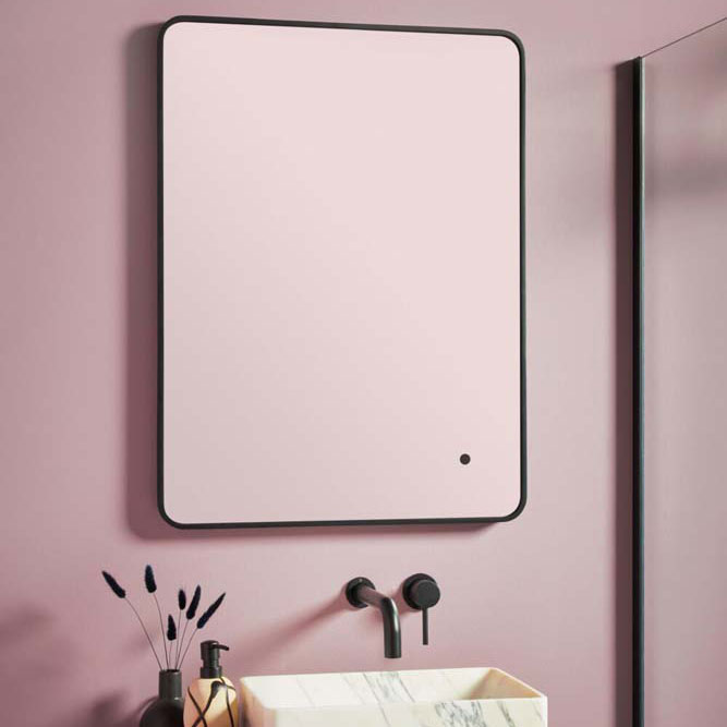 Albie 600x800mm Soft Edge LED Mirror in Black