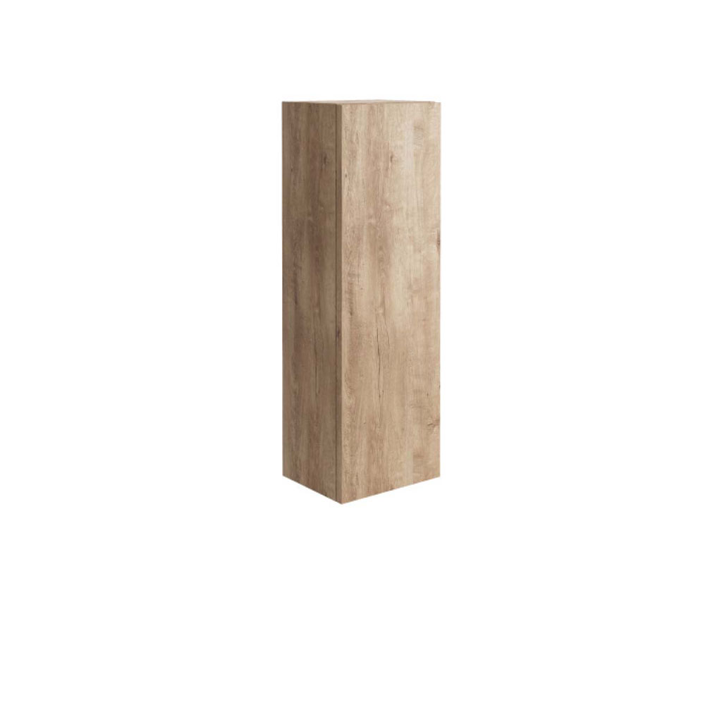 Ambi Tall Boy Wall Hung Cabinet - Rustic Oak