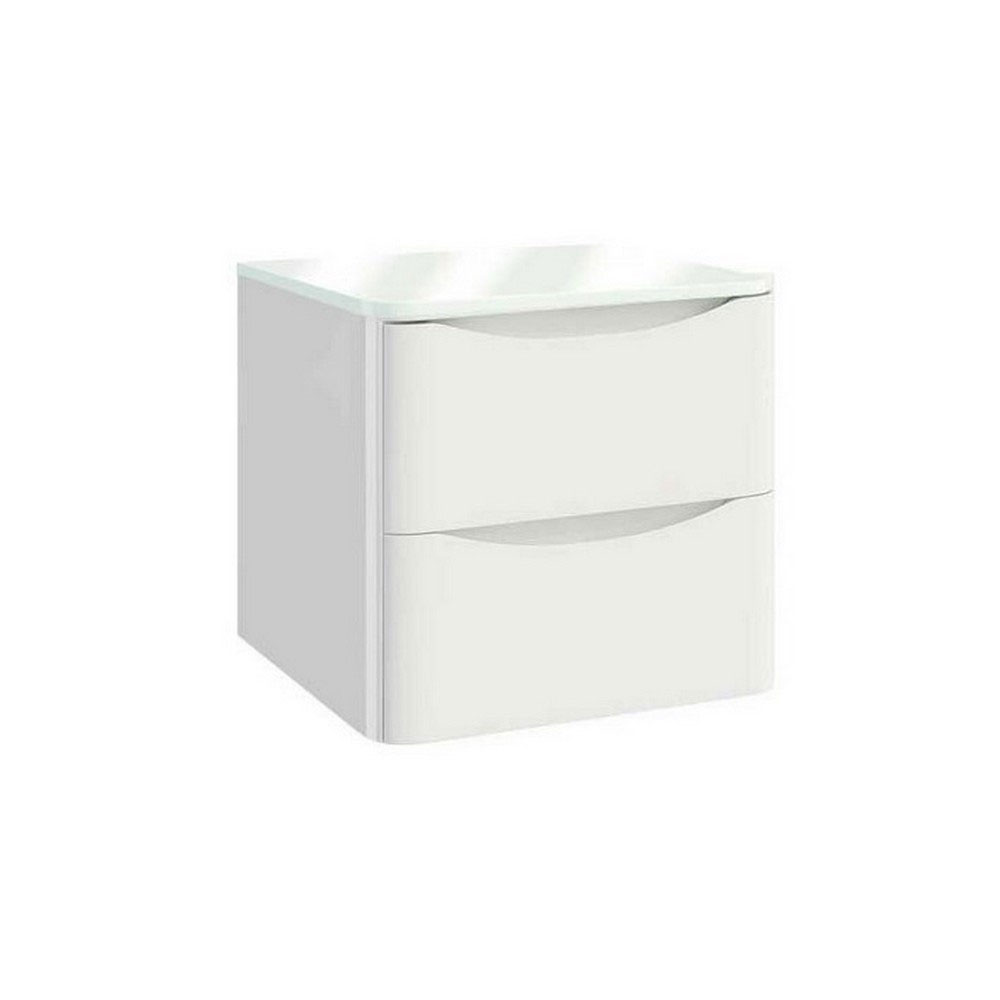 Belle 500mm Wall Hung Vanity Unit with Counter Top -Gloss White
