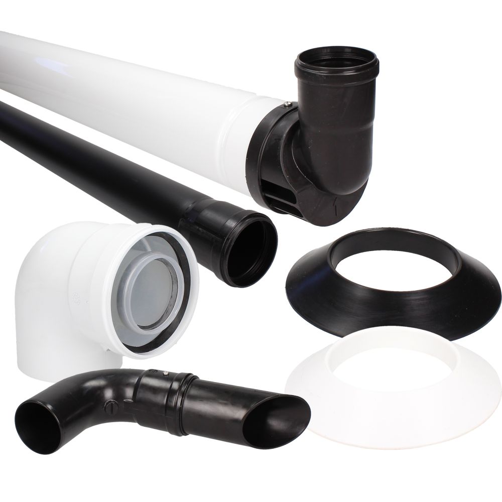 Baxi Multifit 60 mm Black Plume Displacement Kit c/w Flue