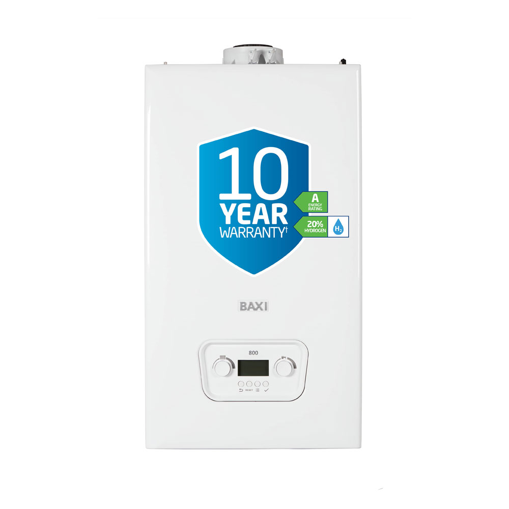 Baxi 830 30kW Combi2 Boiler Natural Gas with Filling Loop,  Horizontal Flue & Adey Micro 2 Filter