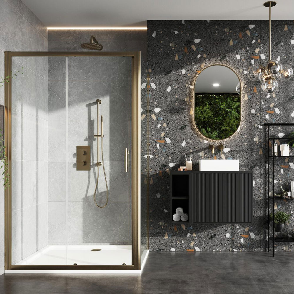 Sliding Door - Brushed Brass
