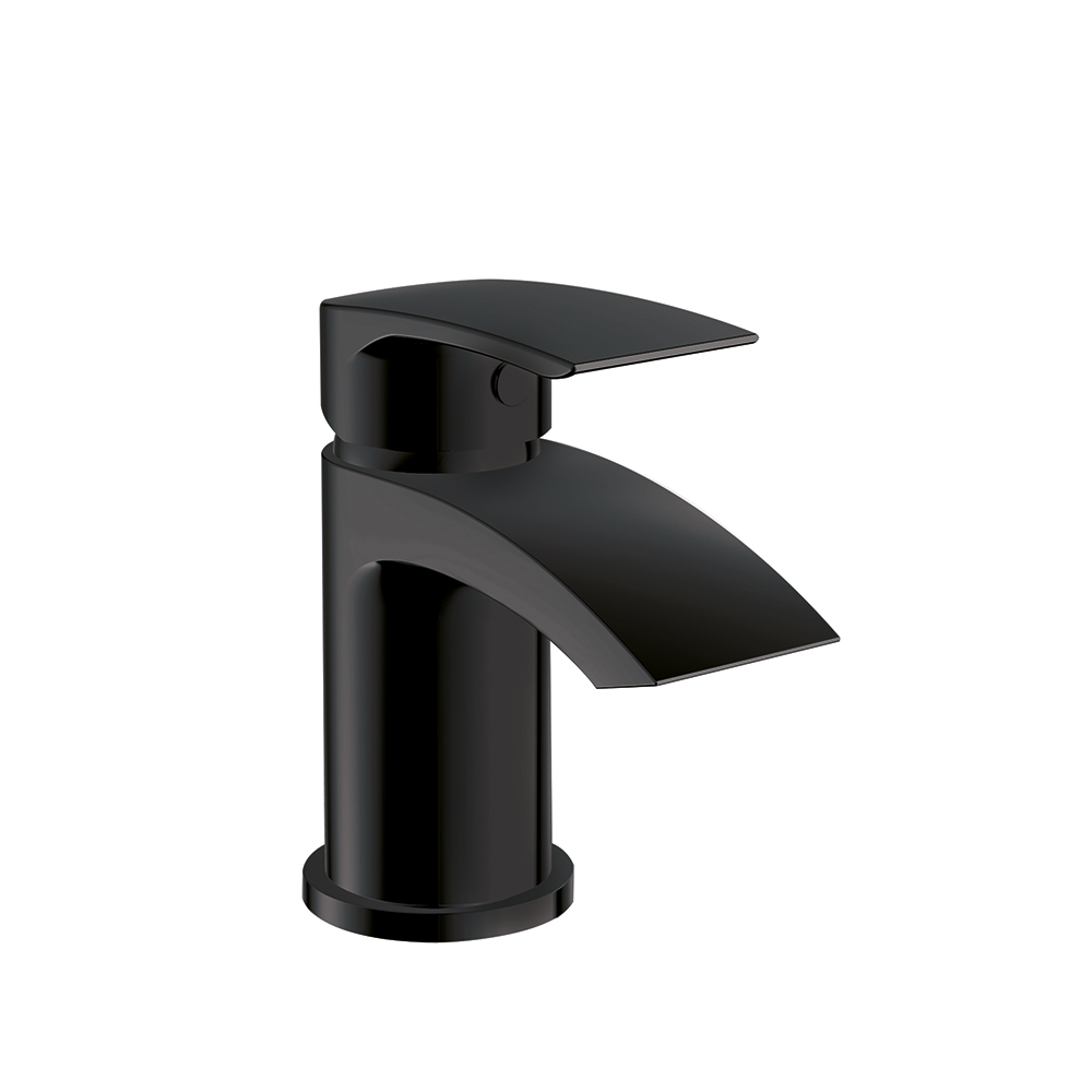 Black Bellini Mini Mono Basin Mixer & Waste