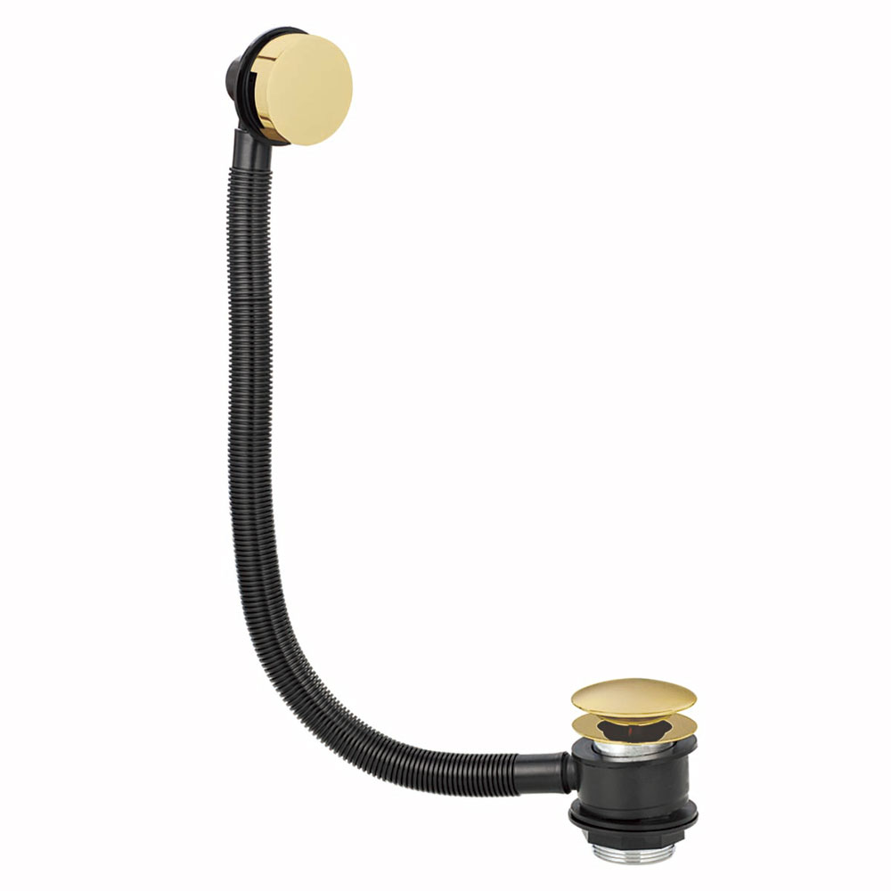 Brushed Brass Pop-up Waste with Overflow