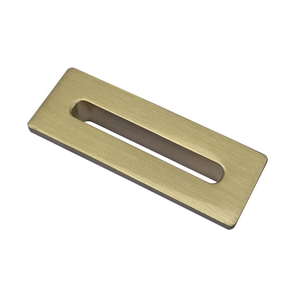 Brushed Brass Rectangle Overflow Cover 
