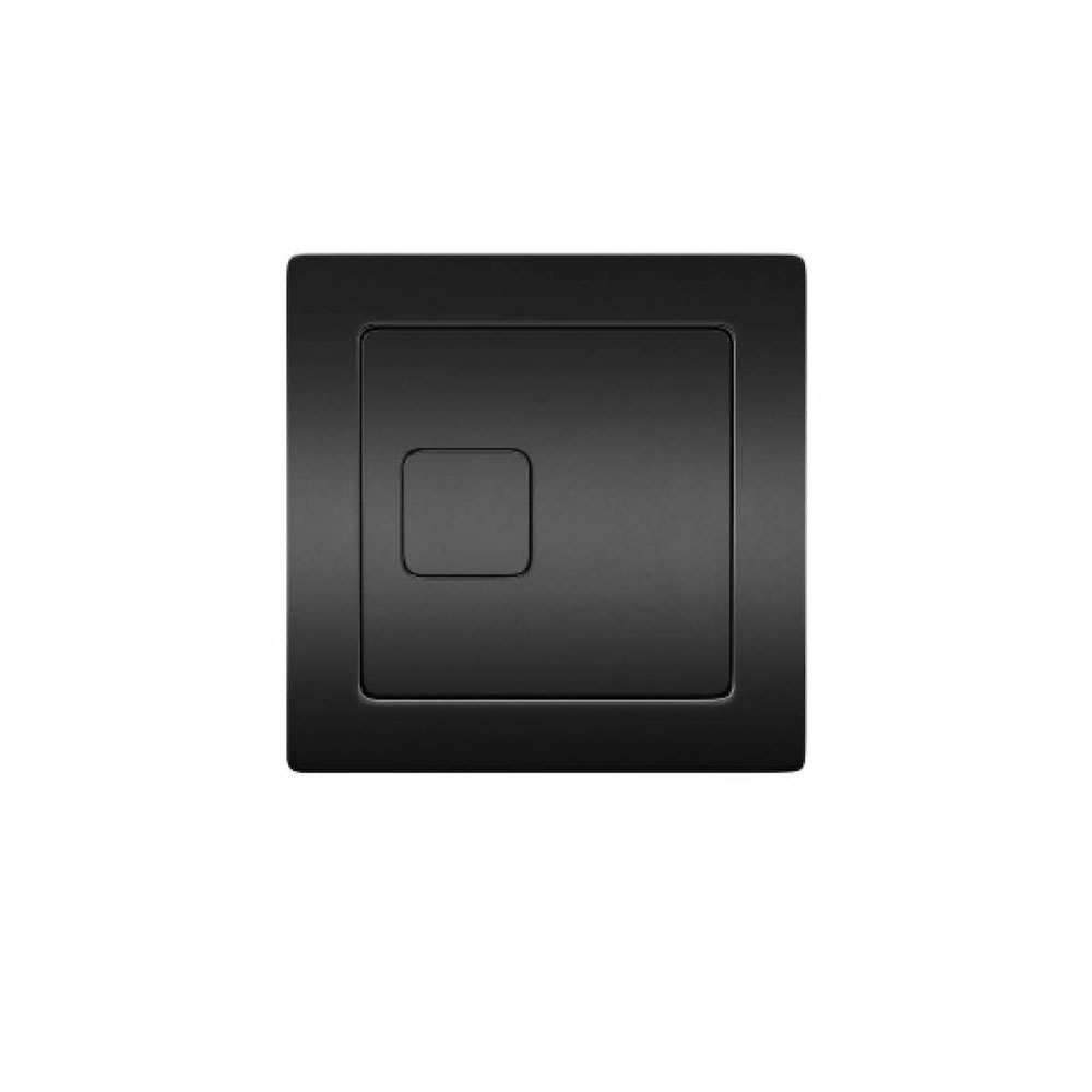 Black Square Dual Flush Button