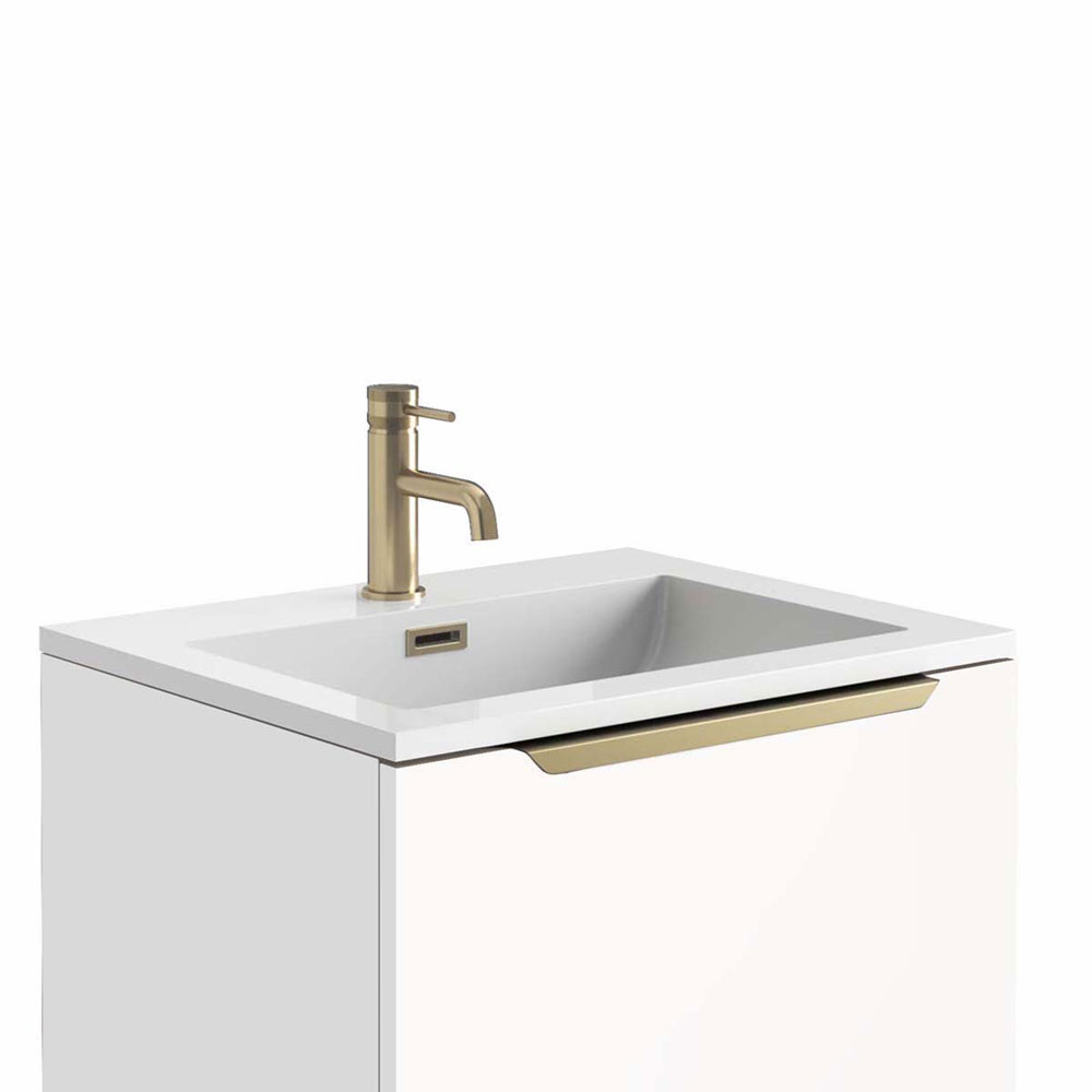 Chevrons 40cm Brushed Brass Handle 