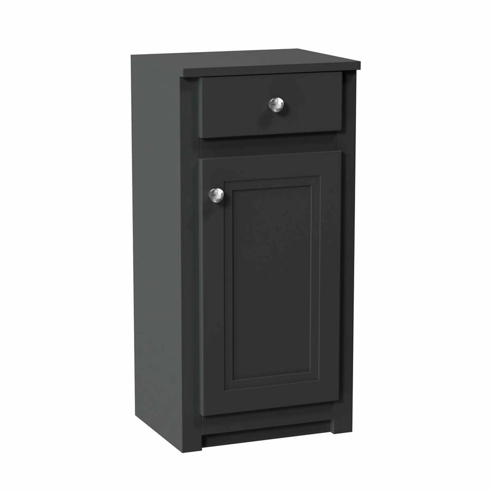 Classic 400mm Side Cabinet with Drawer - Silk Charcoal Grey