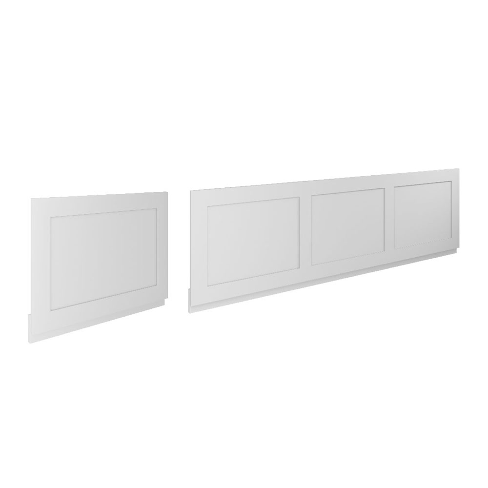 Classic 700mm End Bath Panel - Silk Chalk White