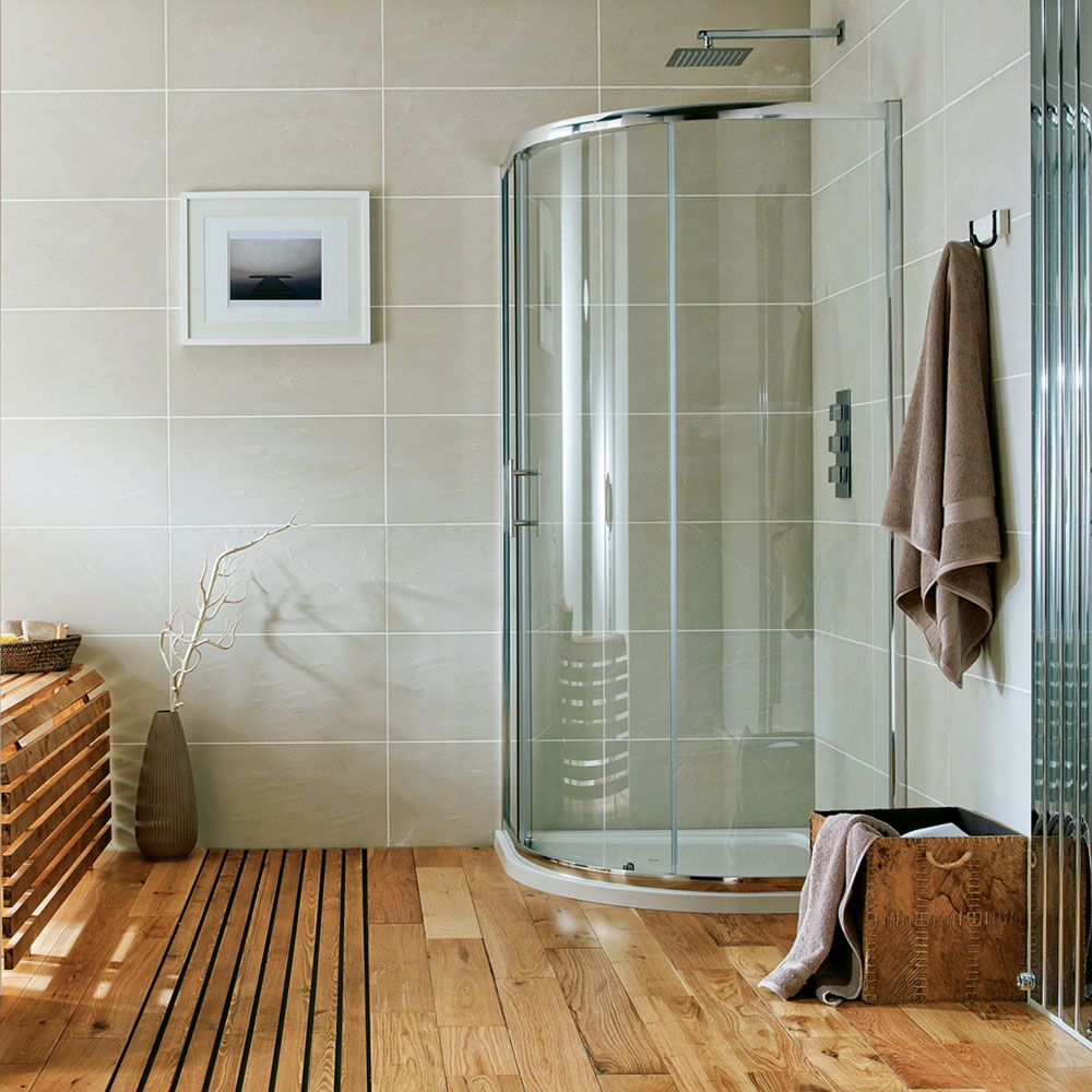 1200 x 900mm Chrome Profile 6mm Single Dor Quadrant