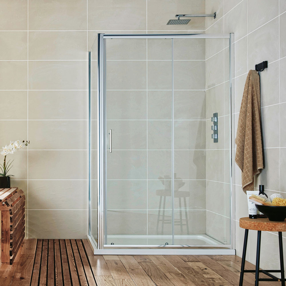 1400mm Chrome Profile 6mm Sliding Door