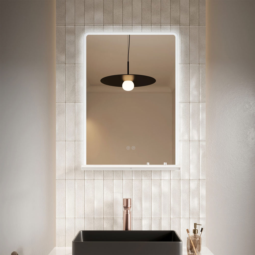 Charge 600x700mm LED Mirror with Phone & Toothbrush Charger 