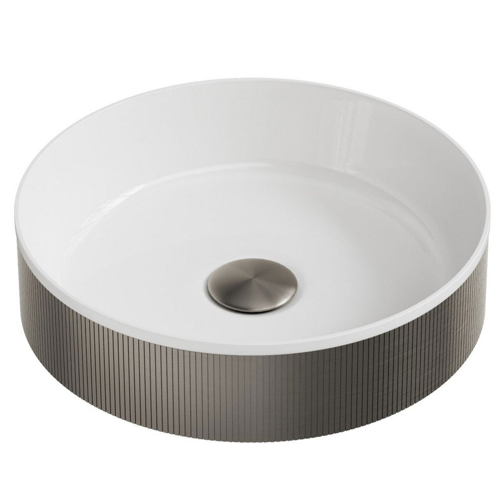 Coco Gunmetal Fluted Countertop Basin 