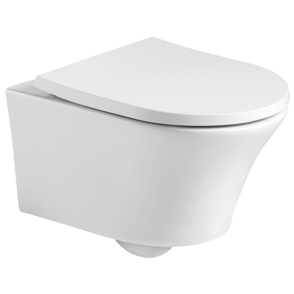 Cameo Wall Hung Rimless Pan & Soft Close Seat