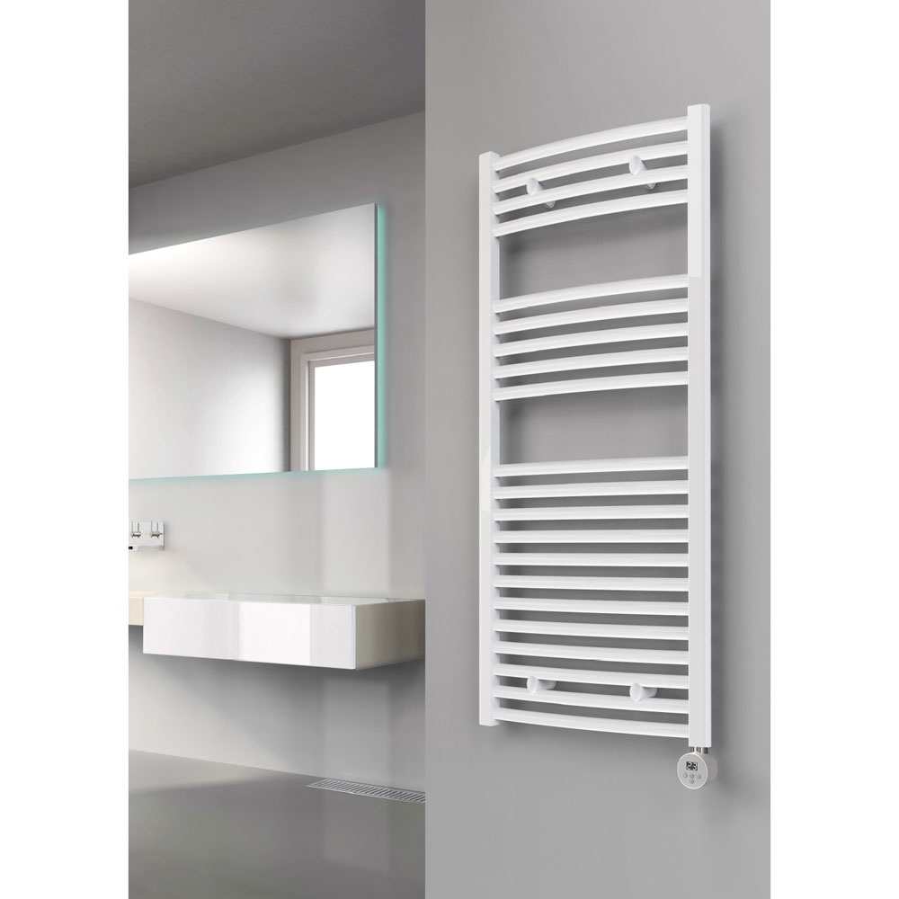 Diva Electric 800 X 400 Towel Rail (Ant&Blc&White)