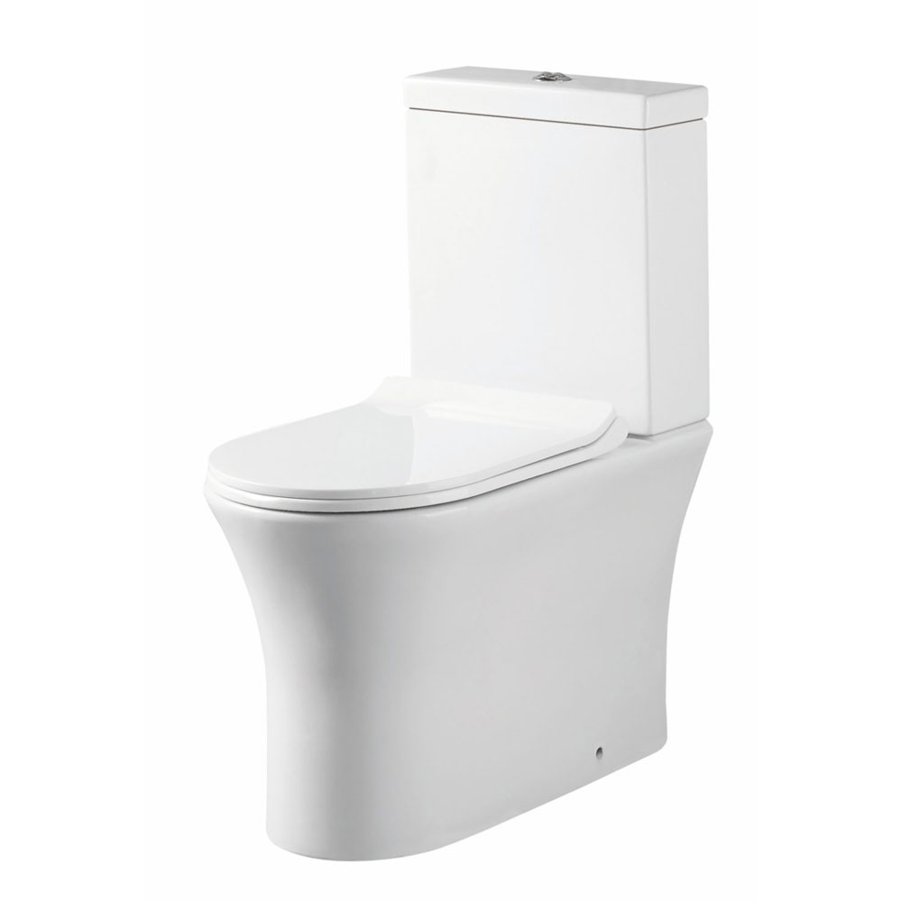 Dea Rimless Comfort Back Closed Back Pan, Cistern & Soft Close Seat