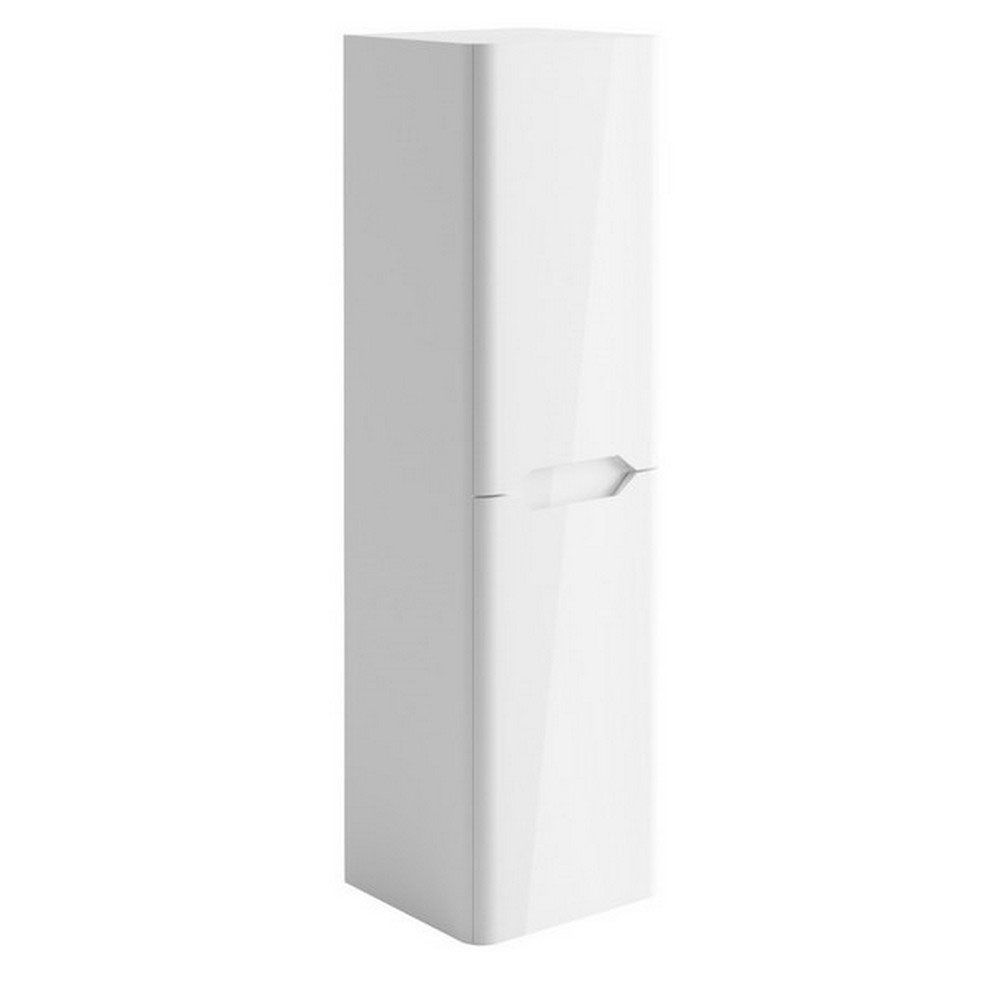Elle 1400mm Tall Boy Wall Hung Unit - High Gloss White 