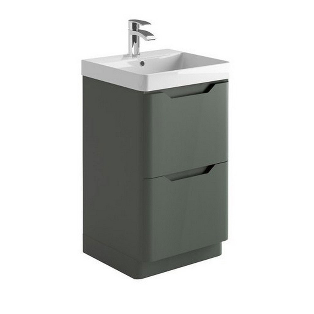 Elle 500mm Floor Standing Vanity Unit & Basin - Matt Anthracite 