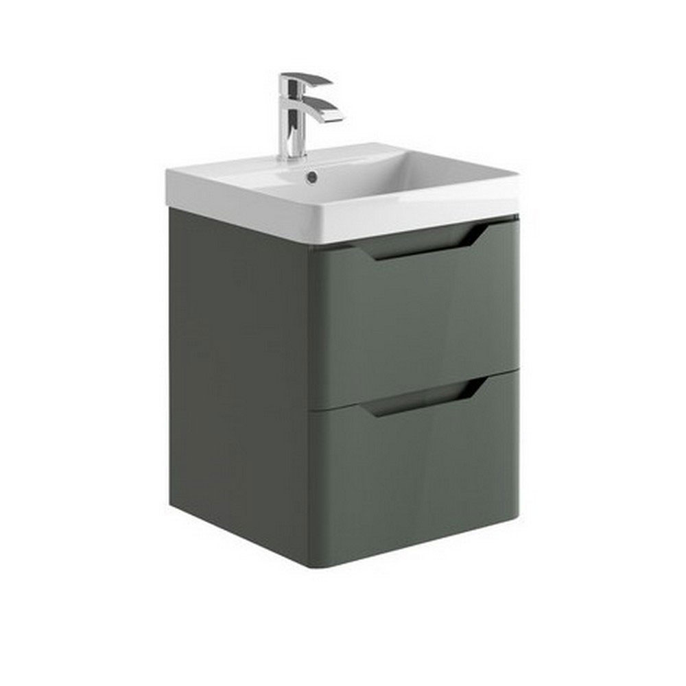 Elle 500mm Wall Hung Vanity Unit & Basin - Matt Anthracite 