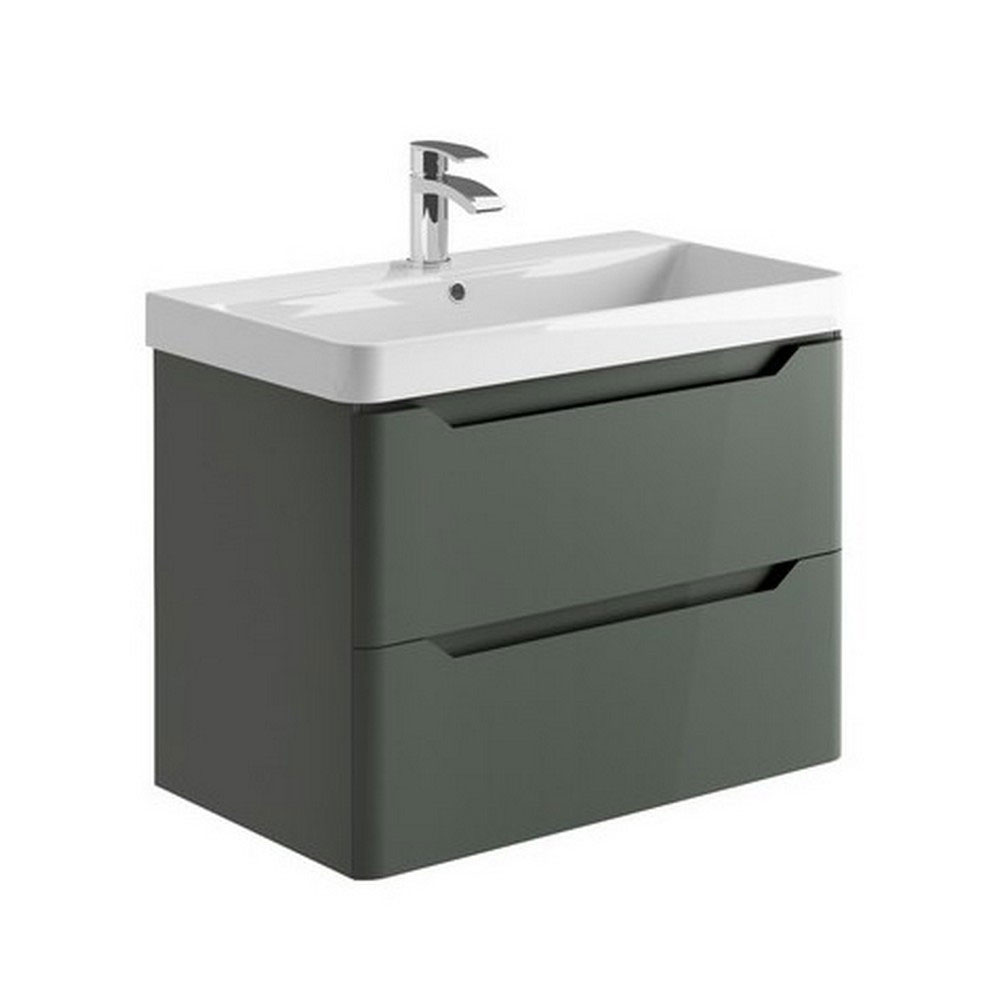 Elle 800mm Wall Hung Vanity Unit & Basin - Matt Anthracite 