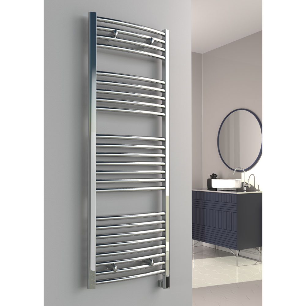Diva Electric 300 X 600 Towel Radiator Chrome Flat