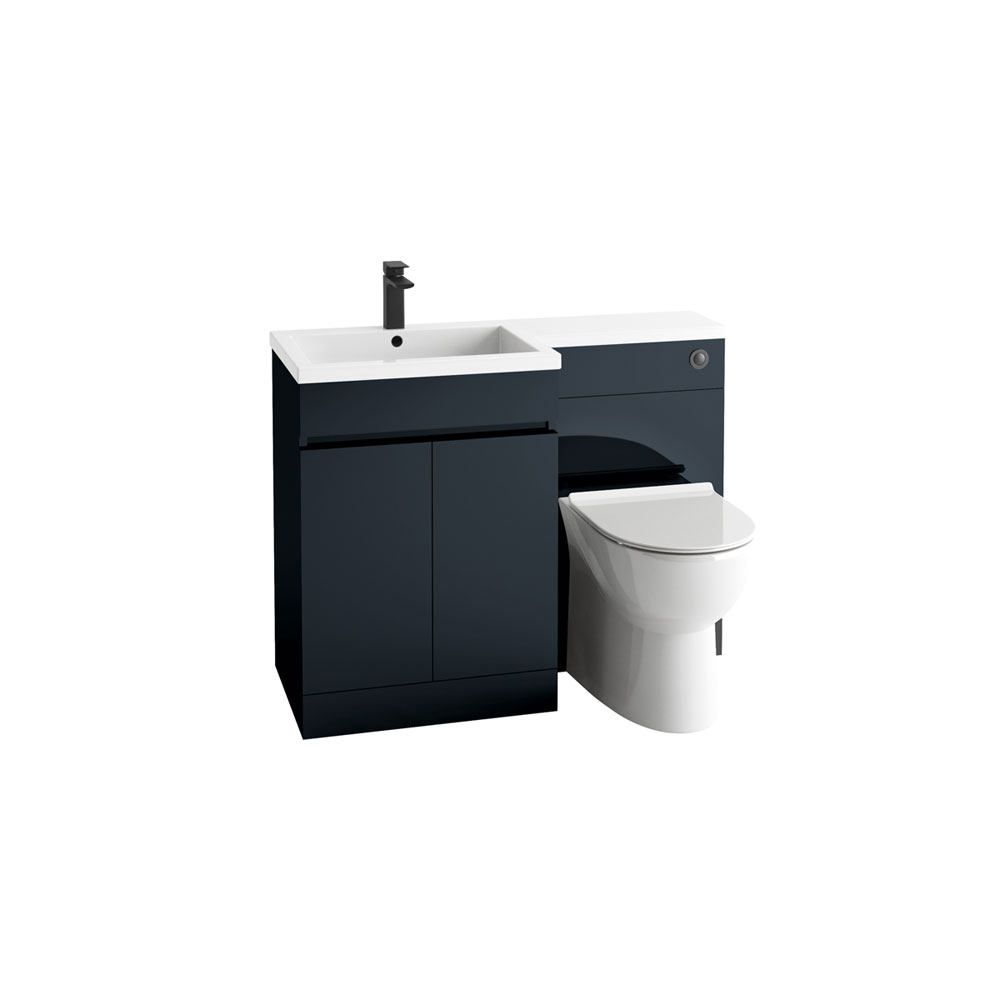 Emporio 1100mm Left Handed Furniture Pack - Matt Anthracite 