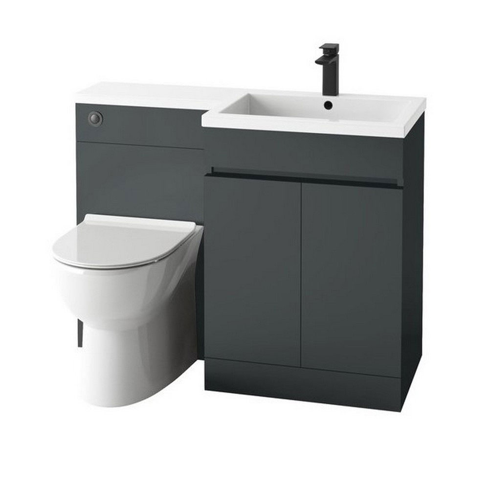 Emporio 1100mm Right Handed Furniture Pack - Matt Anthracite 