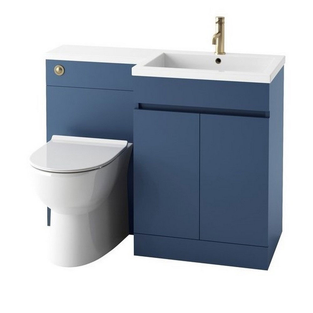 Emporio 1100mm Right Handed Furniture Pack - Matt Twilight Blue 