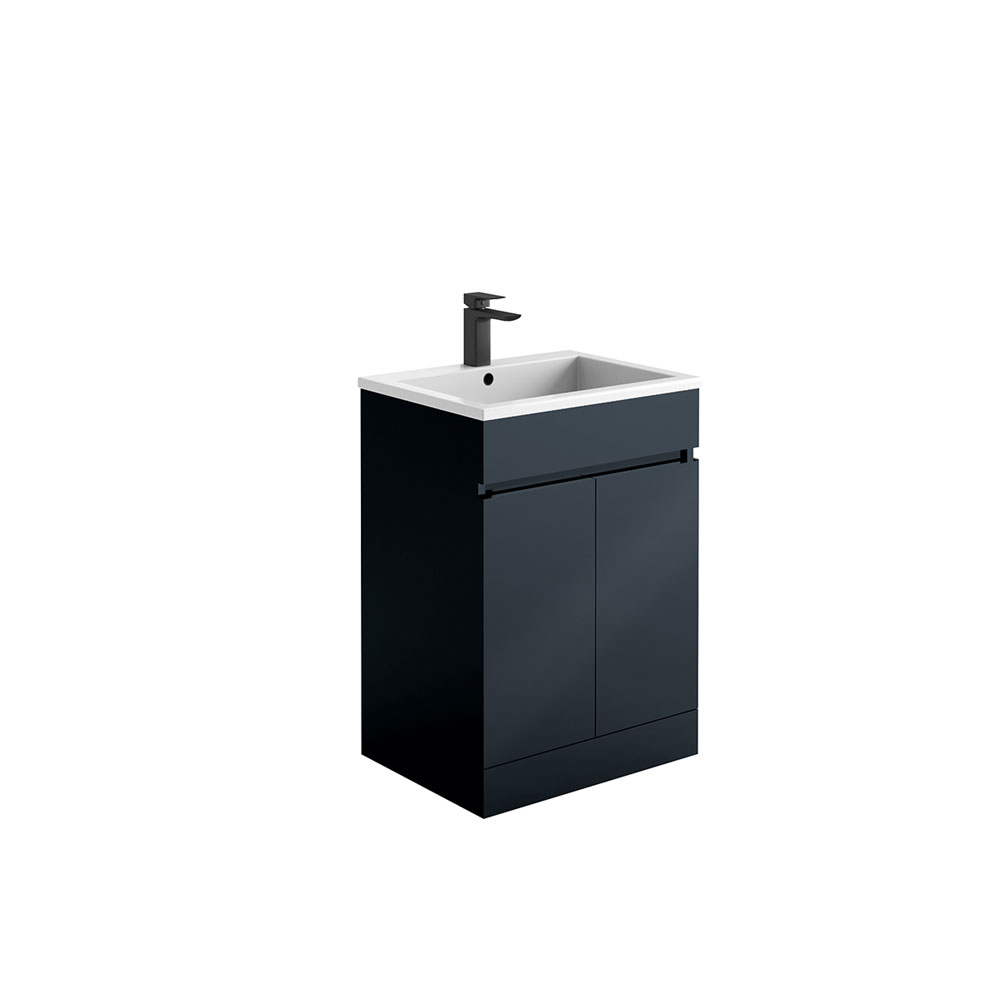 Emporio 600mm Floor Standing Unit & Basin - Matt Anthracite 