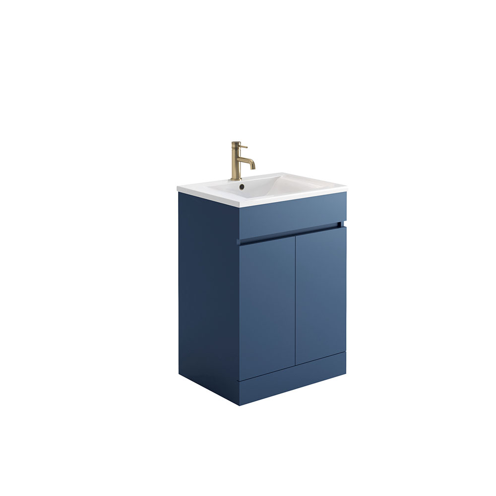 Emporio 600mm Floor Standing Unit & Basin - Matt Twilight Blue 