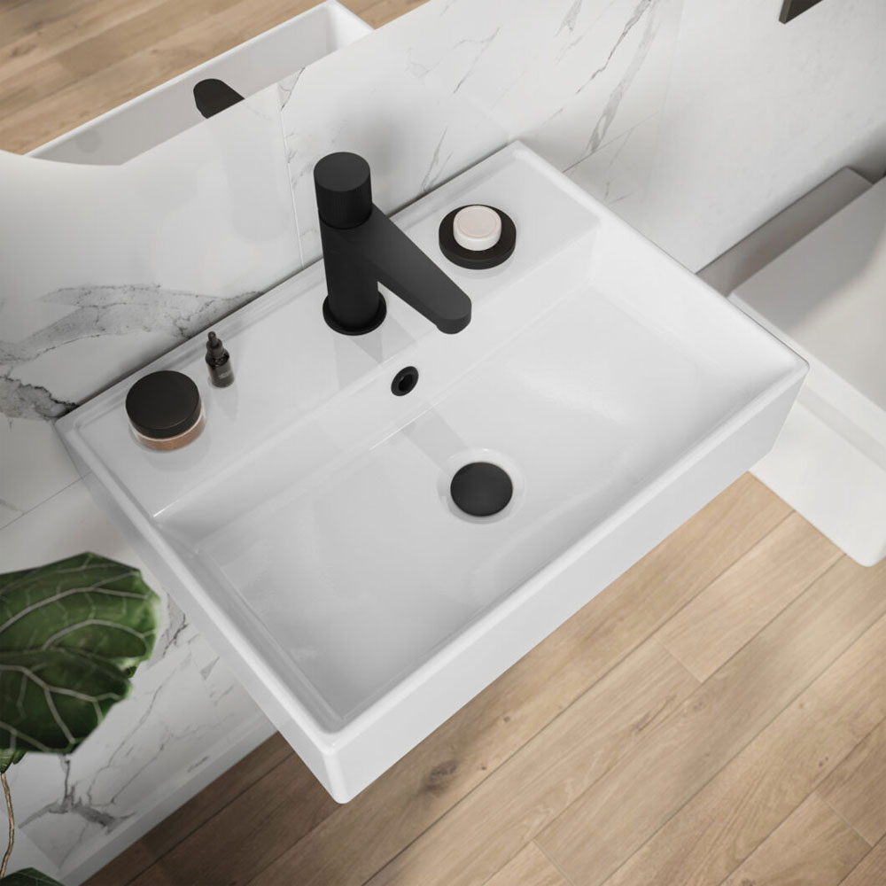 Gloss White 500mm Wall Hung / Countertop Basin 