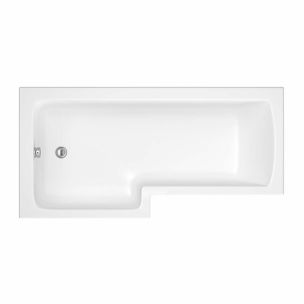 1700 x 850/700mm L Shape Shower Bath - Left Hand