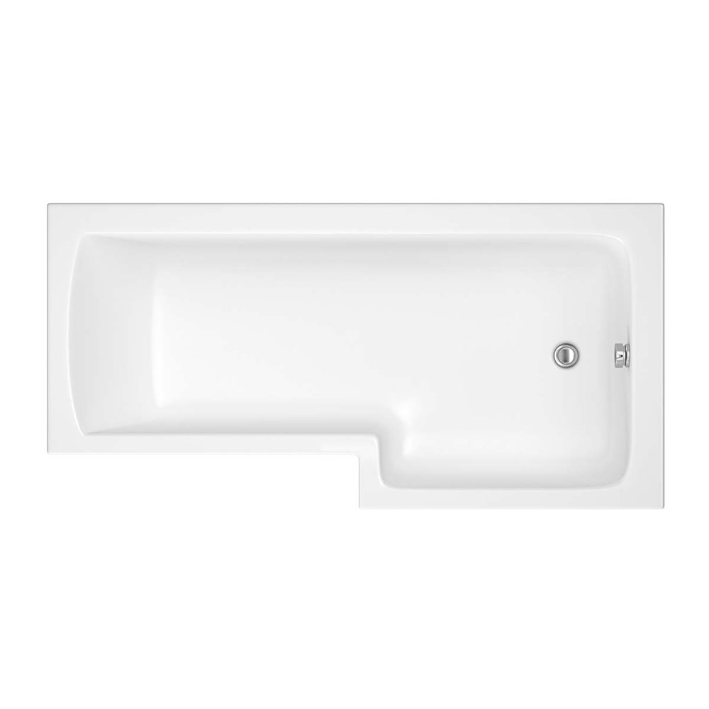 1700 x 850/700mm L Shape Shower Bath - Right Hand