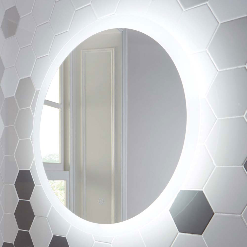 Luna 800mm Round LED Mirror with Demister Pad 