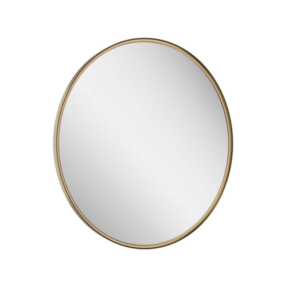 Macy 600mm Round LED Mirror in Brushed Brass 
