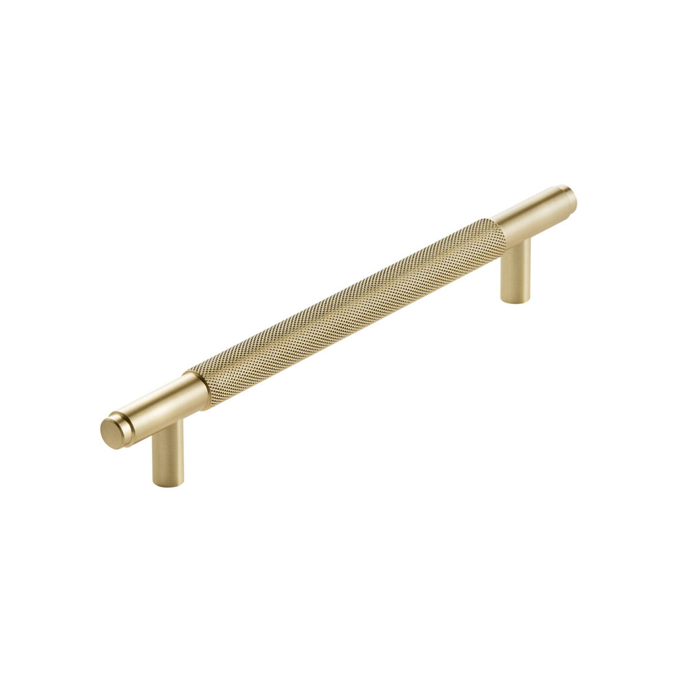 Knurled 250mm Brushed Brass Handle