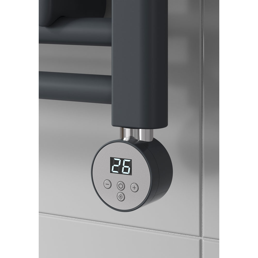 Mini Round Thermostatic Element -200W Anthracite